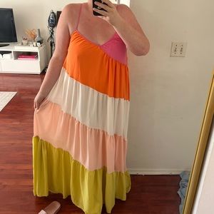 Petal & Pup TALLULAH TIERED MAXI DRESS - MULTI size XL